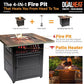 DualHeat by Endless Summer, The Harris, 38" Square Propane Gas Outdoor Fire Pit/Patio Heater