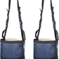 Heavy-Duty Horse Feed Bags - with Adjustable Strap, Comfort Neck & Nose Pads, and Double Waterproof Bottom Mesh (2-Pack) (Blue x2)