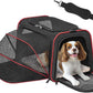 Petsfit Expandable Cat Carrier Dog Carriers,Airline Approved Soft-Sided Portable Pet Travel Washable Carrier for Kittens,Puppies,Removable Soft Plush mat and Pockets,Locking Safety Zippers