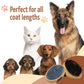 The Buddy System Pet Close Brush, Soft Touch Oval Palm Brush - Bamboo Massage Handheld with Soft Boar Bristles and Elastic Band for Dogs and Cats (2-pack, 1 Brush + 1 Rubber)