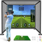 YUNIC Golf Driving Cage with Metal Frame - Choose Standard Hitting Target or Simulator Impact Screen