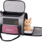 BurgeonNest Cat Carriers for Medium Puppy Under 25 lbs, Pet Carrier for Cats with Unique Side Bag,Top Load Small Pet Bag Soft-Sided Escape Proof with 4 Ventilated Windows