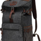 Kalesi Gym Duffle Bag Backpack 4-Way Vintage canvas with Shoes Compartment for travel Sport Hiking laptop (Vintage black)