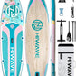 Inflatable Paddle Board 11 '* 34 "* 6" Extra Wide Sup Board, 420lb Capacity Paddle Board for Adults, Suitable for Sea and Lakes, 2+1Family Board