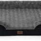 Bedsure Orthopedic Dog Beds Large Sized Dog - Washable Large Dog Cat Bed Waterproof, Comfort Dogs Couch Sofa with Washable Removable Cover, Pet Bed with Nonskid Bottom, Plush-Black, 35"