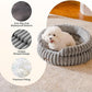 MEWOOFUN Cat Beds for Indoor Cats, Washable Dog Bed for Small Dogs, Round Pet Bed for Puppy and Kitten with Anti-Slip Bottom (Grey, 20"x20"x8")