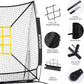 6x6ft Baseball & Softball Net for Hitting,Pitching and Batting, Throwing,Baseball net with Sturdy Bow Frame,Battting Tee,Strike Zone, Middle Size,Suitable for Kids!