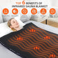 Low EMF Portable Infrared Sauna Blanket for Detox and Home Relaxation, Adjustable 1-60 Min Timer, 95-167℉ Temp Range, 6 ft x 2.95 ft, Durable PU Leather Cover