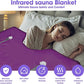Natural Jade and Tourmaline Heat Far Infrared Sauna Blanket with Remote Control for Exercise Recovery Heating Detox 2-Zone Double Zipper Digital Display Portable Saunas for Home Relaxation