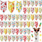 Weewooday 50 Pcs Fruit Dog Bandanas Bulk for Dogs Soft Bibs Adjustable Triangle pet Bandana for Small Medium Large Costume(Fruits Pattern, 31.5 x 21.7 x21.7 Inch)