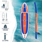 Inflatable Stand Up Paddle Board with SUP Accessories & Backpack. Paddle Boards for Adults. Non-Slip Deck, Wide Stance, Bottom Fin, Double Action Pump.