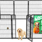 FXW Homeplus Unleashed Indoor Dog Playpen - Stress-Free and Safe Play, Heavy Duty 40 Inch 12 Wire Panels Dog Pen for Medium and Large Dogs, Black│Patented