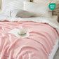Carriediosa 100% Cotton Muslin Throw Blanket 70" X 80" Twin Size，4-Layers Summer Gauze Throws for Bed Couch，Soft Lightweight Breathable Linen Blankets Bedspread for Adults All Season，Dusty Pink