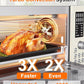 Nuwave Bravo Pro Smart Air Fryer Toaster Oven Combo, Airfryer Convection Oven Countertop, 10-in-1 Functions with Quicker & Even Crisp Technology, 1800W, 50-450°F, PFAS-Free, 21QT, Vanilla Cream