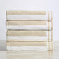 Great Bay Home 100% Cotton Velour 4 Pack Beach Towels 30" x 60" - Taupe Cabana Stripe Pool Towels - Quick Dry, Large Swim Towels