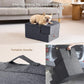 EHEYCIGA Dog Stairs for Small Dogs 16.5" H, 3-Step Extra Wide Dog Steps for Couch Sofa and Chair, Pet Steps for Medium Cats, Non-Slip Balanced Pet Ramp Indoor, Grey