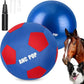 Herding Ball for Dogs Horse Ball & Cover 25" for Horses Large with Hand Pump for Play, Blue and Red