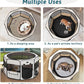 PETSFIT 29" Puppy Playpen with Removable Waterproof Mat & Zippered Roof | RV, Camping, Travel Dog Pen | Indoor/Outdoor Whelping & Cat Observation Space(29.5"x29.5"x16.5"H)