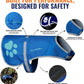 Dog Reflective Vest – Hi-Vis Fluorescent Visibility That Helps to Safeguard Your Pet On/Off Leash in Urban & Rural Areas (Blue, Large)