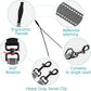 PetBonus Two Point Control Dog Leash, Works with No Pull Harnesses, No Tangle Dog Training Leashes, No Pull Padded and Reflective Walking Lead, Converts to Single Leash for Medium Large Dogs (Grey)