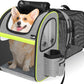 Pecute Pet Carrier Backpack, Large Cat Carrier Backpack Hold Up to 22 Lbs, Expandable cat Backpack with Breathable Mesh for Medium Dogs Cats, or 2 Small Pets, Dog Backpack Carrier for Travel Hiking