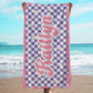 JML Personalized Beach Towel with Name, Custom Flower Beach Towel, Customized Microfiber Pool Towel, Quick Dry & Absorbent Swim Towel for Adult,Anniversary, Birthday, Summer Holiday,Vacation