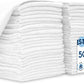 S&T INC. 50 Pack Microfiber Cleaning Cloth, Bulk Towels for Home, Reusable Microfiber Towels for Cars, Cleaning Rags, White, 11.5 Inches x 11.5 Inches, 50 Count