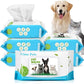 PrimePets Dog Grooming Wipes, 600 Count, 6x8 Inch Deodorizing Wipes for Dogs & Cats, 100% Fragrance Free, Natural Pet Wipes for Cleaning Face Bum Eyes Ears Paws Teeth, Dog Wipes