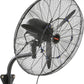 VEVOR 24 Inch 3-Speed 7000 CFM Black Waterproof Wall Mount Oscillating Fan