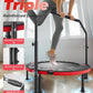 BCAN 40"/48" Foldable Mini Trampoline, Rebounder Trampoline for Adults, U/T Shape Adjustable Foam Handle, Exercise Rebounder for Adults Indoor/Garden Workout, Max Load 330lbs/440lbs