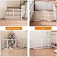 37-74" Wide Dog Gate 4 Panel Dog Gates for Stair Doorways House Indoor Freestanding Pet Gates for Dogs, Doogie Puppy Fences