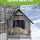 GUTINNEEN Insulated Dog House Outdoor, Waterproof Dog Kennel with Anti-Bite Design, Asphalt Roof, Elevated Base, PVC Curtain, for Small to Medium Dogs - Grey