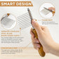 TAKAVU Dematting Fur Rake Comb Brush for Dogs & Cats - Undercoat Comb with Safety Blades for Removing Knots, Mats & Tangles - Grooming Tool for Poodles, Doodles, Long Haired Pets
