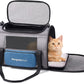 BurgeonNest Cat Carrier for Large Cats 20 lbs,Medium Pet Under 25 lbs,2 Puppy and Small Dogs with Unique Side Bag,Top Load Pet Carrier Soft-Sided Escape Proof with 4 Ventilated Windows