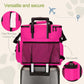 Dog Travel Bag,Weekend Pet Travel Bag Set for Dog and Cat,Airline Approved Tote Multi-Function Dog Bags for Traveling,Include 2 Collapsible Bowls,2 Food Storage Containers,1 Feeding Mat,Red