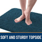 OLANLY Dog Door Mat Set 4-Piece 24x16, Absorbs Moisture and Dirt, Absorbent Non-Slip Washable Doormat, Quick Dry Chenille Mud Mat for Dogs, Entry Indoor Entryway Carpet for Inside Floor, Atlantic Blue