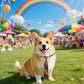 PET SHOW 10 Pack Pride Month Dog Ties Neckties for Large Medium Dogs Rainbow Neck Ties Bowties Girl Boy Pets LGBT Costumes Dog Adjustable Holiday Grooming Accessories Wedding Party Gift Favor
