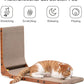 FUKUMARU Cat Scratcher, 26.8 Inch Cat Scratch Pad for Indoor Cats, L Shaped Cardboard Vertical Cats Scratching Board with Ball Toy, Walnut Color, 1 Pack