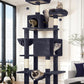 Globlazer Cat Tree Tower, 76-Inch Extra Tall Multi-Level Cat Furniture with Cozy Condos, Hammock and Perches for Adult Cats, Perfect for Climbing, Scratching, and Play, F76, Dark Grey