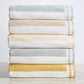 Great Bay Home 100% Cotton Velour 4 Pack Beach Towels 30" x 60" - Light Blue Cabana Stripe Pool Towels - Quick Dry, Large Swim Towels