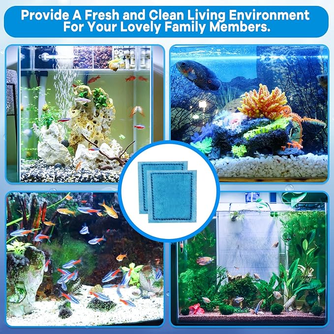 16 PCS Aquarium Filter Cartridge Compatiable with Aqua-Tech Filters (EZ-Change #3) Fish Tank Filter Cartridge Compatiable with Aqua-Tech 20-40 & 30-60 Power Filter