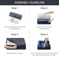 Bedsure Orthopedic Dog Bed Medium Size Dogs - Washable Medium Dog Cat Bed Waterproof, Comfort Pet Couch Sofa with Washable Removable Cover, Pets Bed with Nonskid Bottom, Blue Navy, 28"