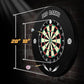 Bristle Dart Board Set, Professional Dart Board 18" with 6pcs 18g Darts Outdoor Dartboard Set, Compressed Sisal Metal Wire Board with Rotating Number Ring