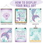 Hadley Designs 6 Mermaid Wall Decor – Reversible Magical Mermaid Wall Art for Nursery & Bathroom, Under the Sea Unframed Ocean-Themed Room Decor Prints for Girls' Bedroom