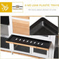 PawHut 90.5" Wooden Rabbit Hutch Bunny Cage Pet Playpen House Enclosure with Double Side Run Boxes, No Leak Tray, Ramp, for Rabbits, Chickens, Ducks, Guinea Pig and Small Animals, White