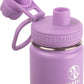 Takeya Actives Water Bottle with Spout Lid - Bottle with Double Stainless Steel Insulation - Dishwasher Safe & BPA-Free - Bottle with Spout Lid & Removable Bumper - 24 oz, Lilac