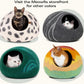 MEOWFIA Cat Cave – Premium Felt Cat Bed for Indoor Cats, Handmade 100% Merino Wool (Medium, Emerald)
