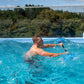 Aquatic Barbell - Blue (ASBBB) - Functional Pool Exercise Equipment | Water Weights | Includes Online Link to Access Barbell 360 Workout Program