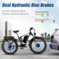 60V 26Ah Electric Bike for Adults 5000W, 60V Battery Ebike, 26"X4"Fat Tire Long Range Mountain Bike Full Suspension, Hydraulic Brake Electric Bicycle