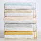 Great Bay Home 100% Cotton Velour 4 Pack Beach Towels 30" x 60" - Grey Cabana Stripe Pool Towels - Quick Dry, Large Swim Towels
